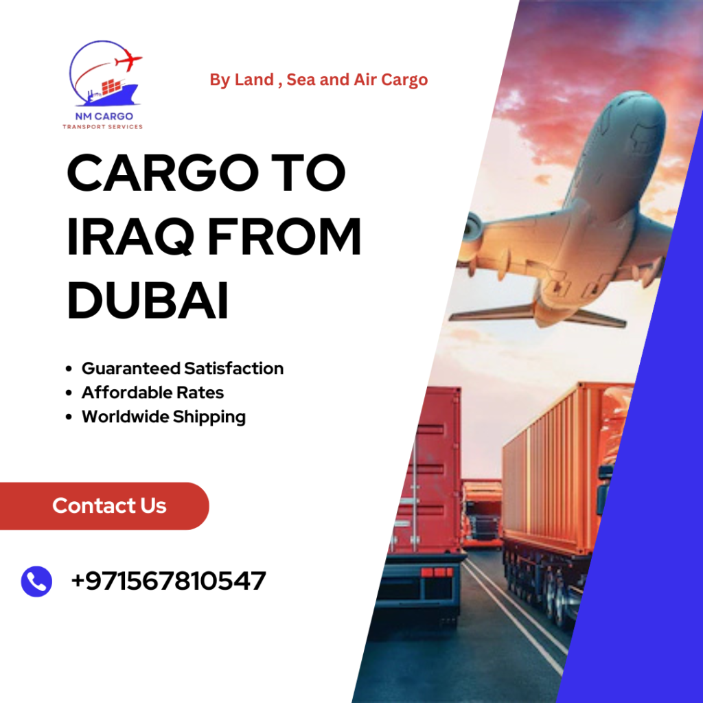 Sea cargo shipping services from Dubai to Iraq with FCL and LCL options.