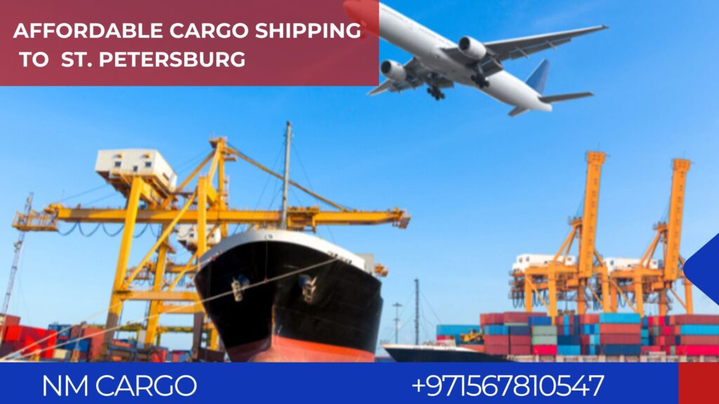 Affordable cargo shipping from Dubai to St. Petersburg for business and personal goods.