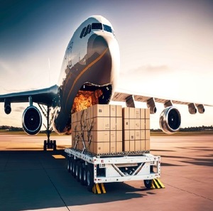 Airplane with cargo for NM Cargo’s air freight services, showcasing global delivery options.