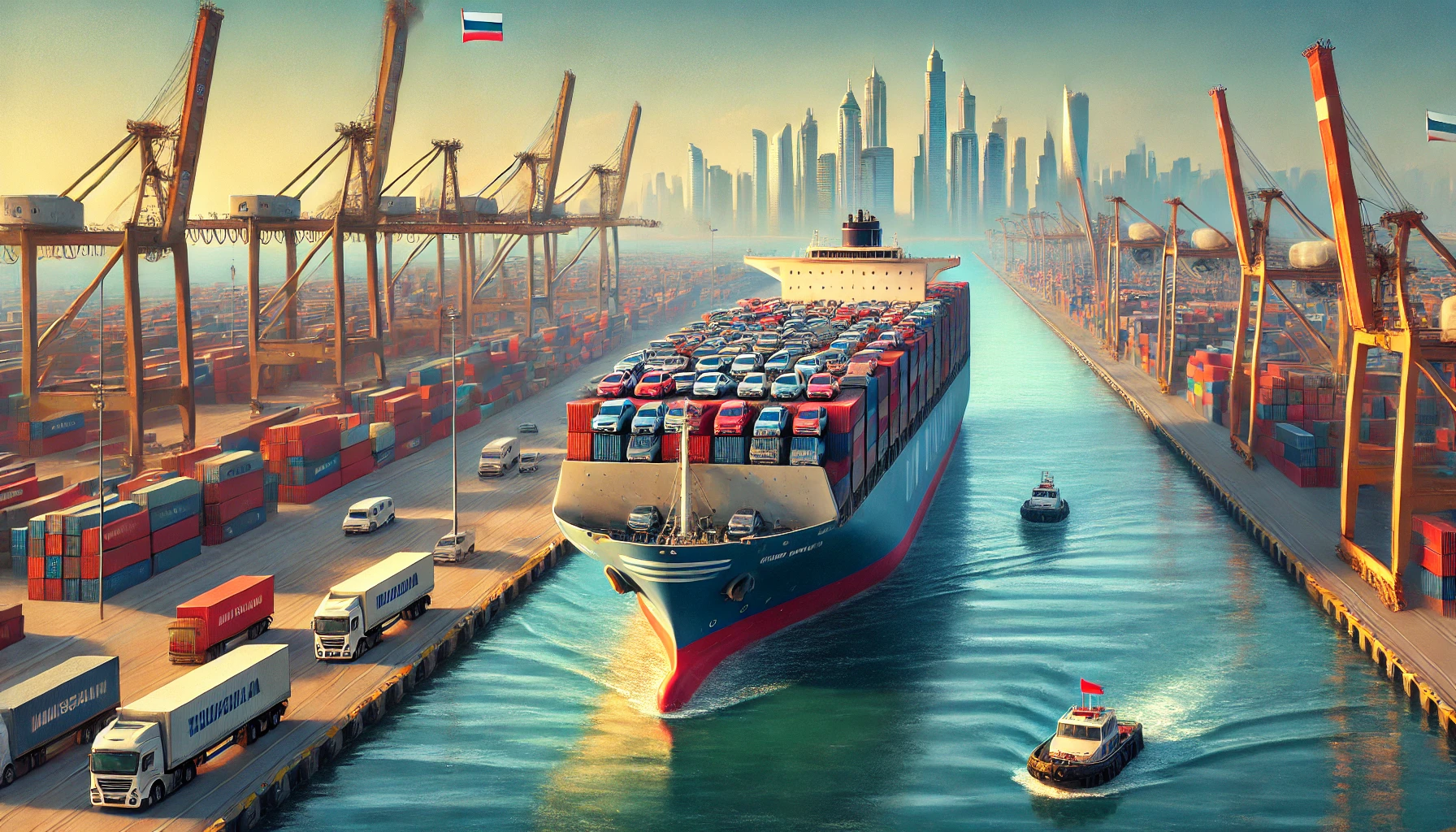 Car cargo from JVC to Russia for secure vehicle transportation.