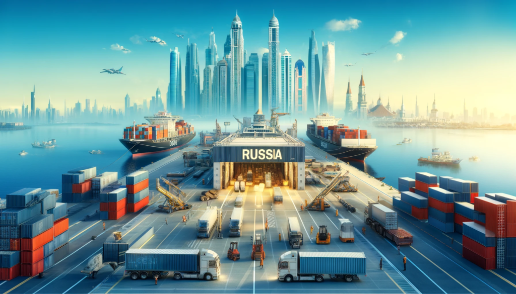 Comprehensive shipping from JBR to Russia, including air and sea cargo options.