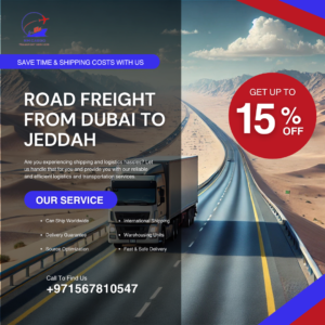 Shipping containers for transport from Dubai to Jeddah