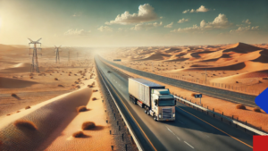 Cargo containers ready for freight services from Dubai to Jeddah
