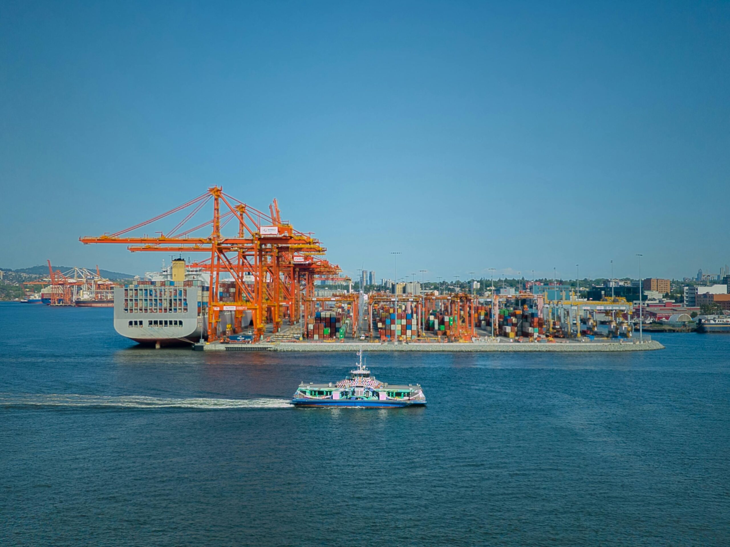 A shipping container representing shipping services from Dubai to Singapore.