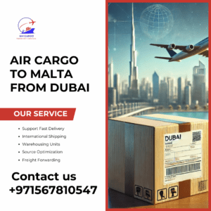Air cargo services for quick delivery to Malta from Dubai.