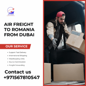 Air freight services for fast delivery to Romania from Dubai.