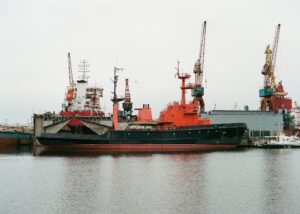 Cargo containers being shipped from Dubai to Lisbon, emphasizing safe and secure transport.