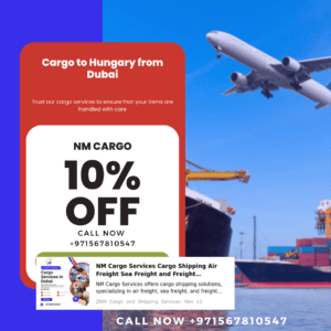 Cargo shipment from Dubai to Hungary for commercial and personal goods.