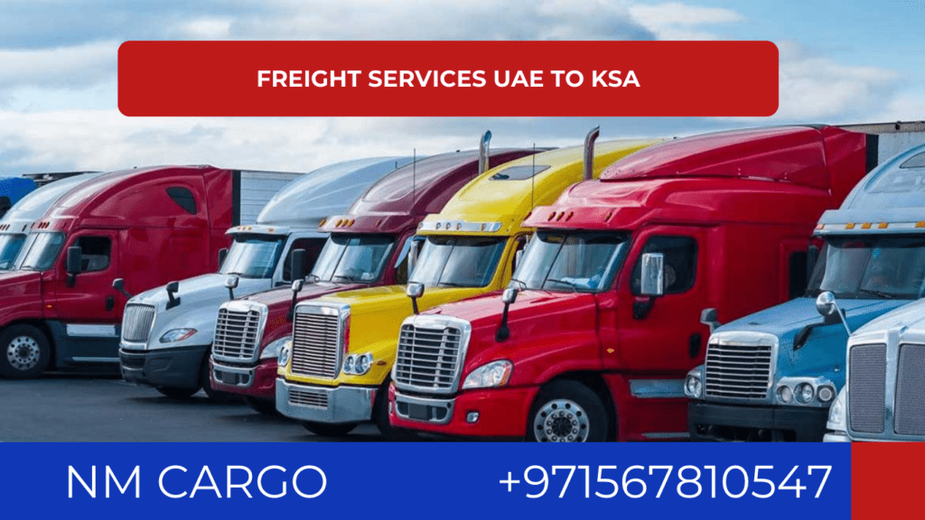 Freight solutions from UAE to Saudi Arabia for efficient delivery.